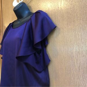 Worthington Blouse Short Sleeve Purple | Women’s Size XL